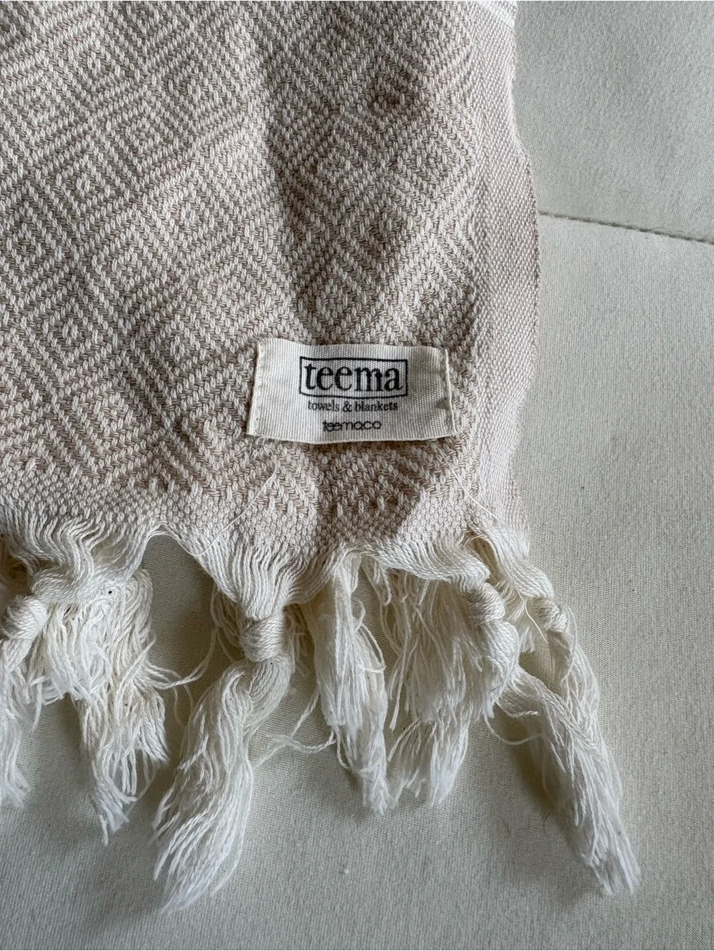 Teema Cream/Beige Turkish Towel